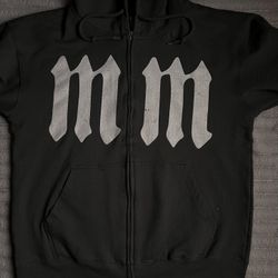 RARE Marilyn Manson Unisex L Zip Up Hoodie PRISTINE Official Merch 2024 Tour