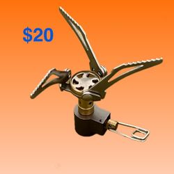 Ultralight backpacking or camping stove, designed for portability and efficiency in outdoor