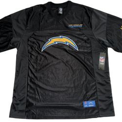 Los Angeles Chargers Embroidered Black Jersey Mens Medium New