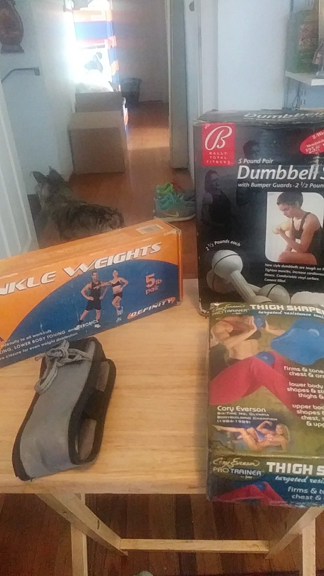 Exercise Equipment Dumbbell Set Ankle Wrights Thigh Shaper & Sm. Dumbbell