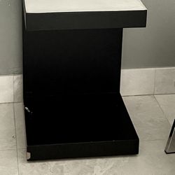 Modern black side table nightstand 