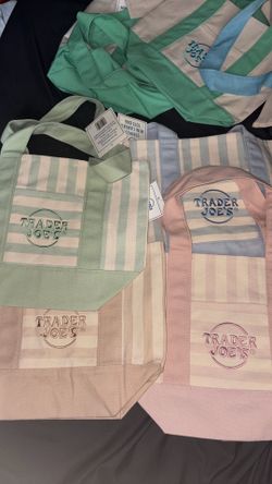 Trader Joe’s stripe tote bags set