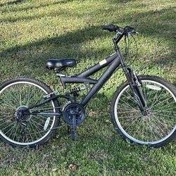 24" Next PX 4.0 Unisex Mountain Bike with Full Suspension, Black