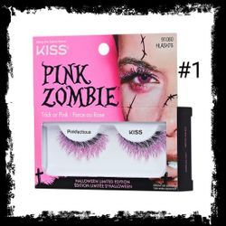 ☠️ Pink Zombie ~ PINKFECTIOUS ☠️ Limited Edition Faux Eyelashes - 1 Pair *NIB*