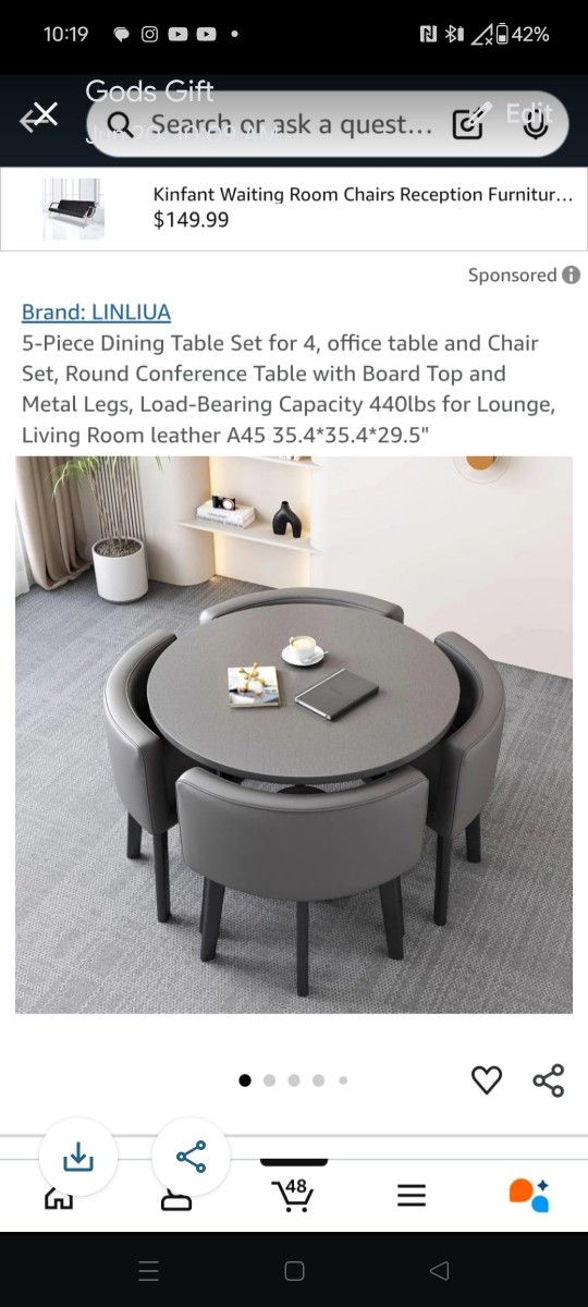 Brand New Dinette Table With Chairs In Box