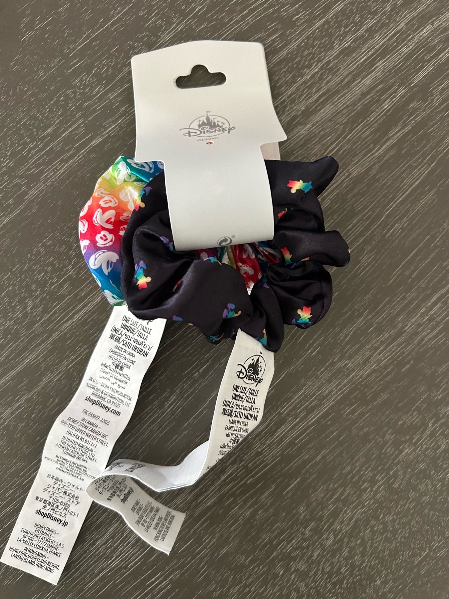 Disney Mickey Mouse Multicolor & Black Scrunchie Set Mickey Mouse Print