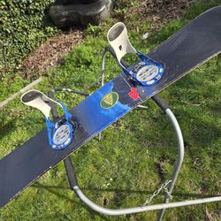 160cm Snowboard With Size11 Shimano Clicker Bindings And Boots