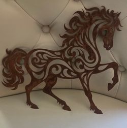 Rustic Metal Horse Wall Art