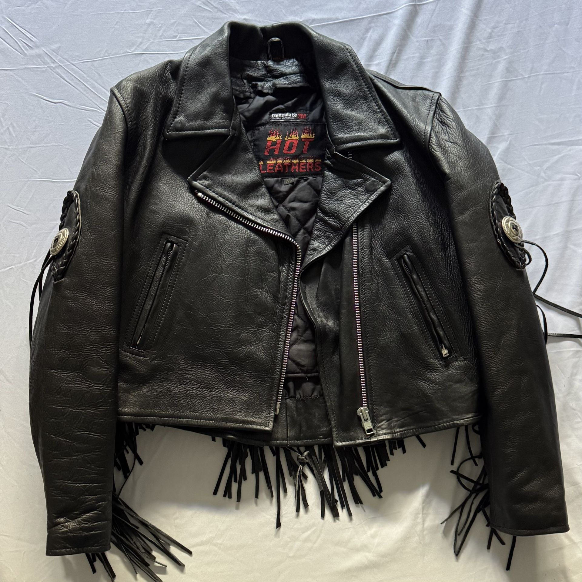Vintage Fringe Leather Jacket