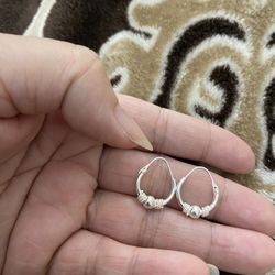 Real Silver Hoop Earrings
