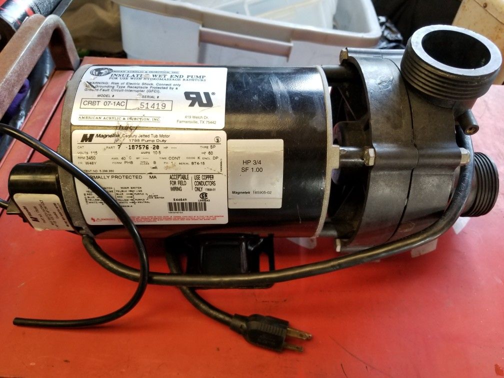 AMERICAN ACRYLIC & INJECTION PUMP CRBT 07-1AE