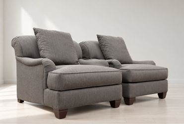 Qty 2 Grey oversized chairs ( price both)