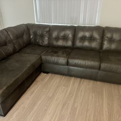 L Shaped Couch Black 