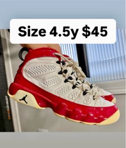 Jordan 9s gym red size 4.5y
