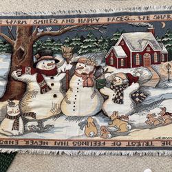 45” x 65” Snowman Throw