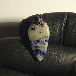 Natural Polished Sodalite Cabochon Pendant 
