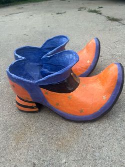 Halloween Witch Shoe Decorations Paper Mache