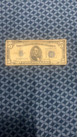 1934 5 Dollars Bill