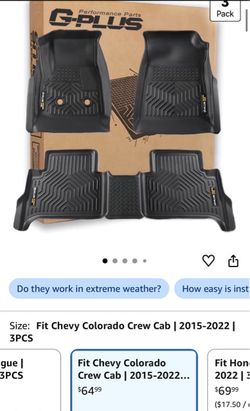 Floor Mats for Chevy Colorado/GMC Canyon  Crew Cab 15-22
