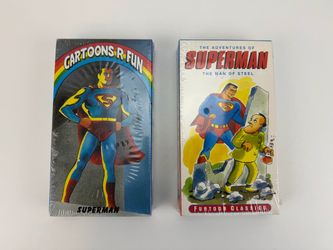 1989 & 1992 Superman VHS Cartoons Brand New