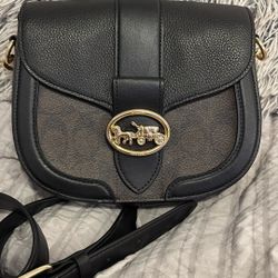 Black and Brown Coach Women's Bag