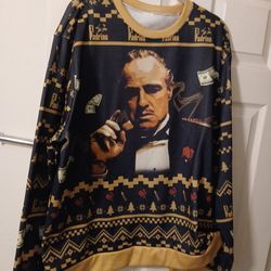 Men's XL The Godfather Marlon Brando Polyester Sweatshirt New