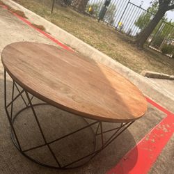 Round Wooden Coffee Table