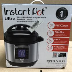 Instant Pot Ultra 6 Qt 10-in-1 Multi- Use Programmable Pressure Cooker used  once