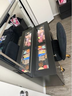 Vanity Desk with Mirror & Chair