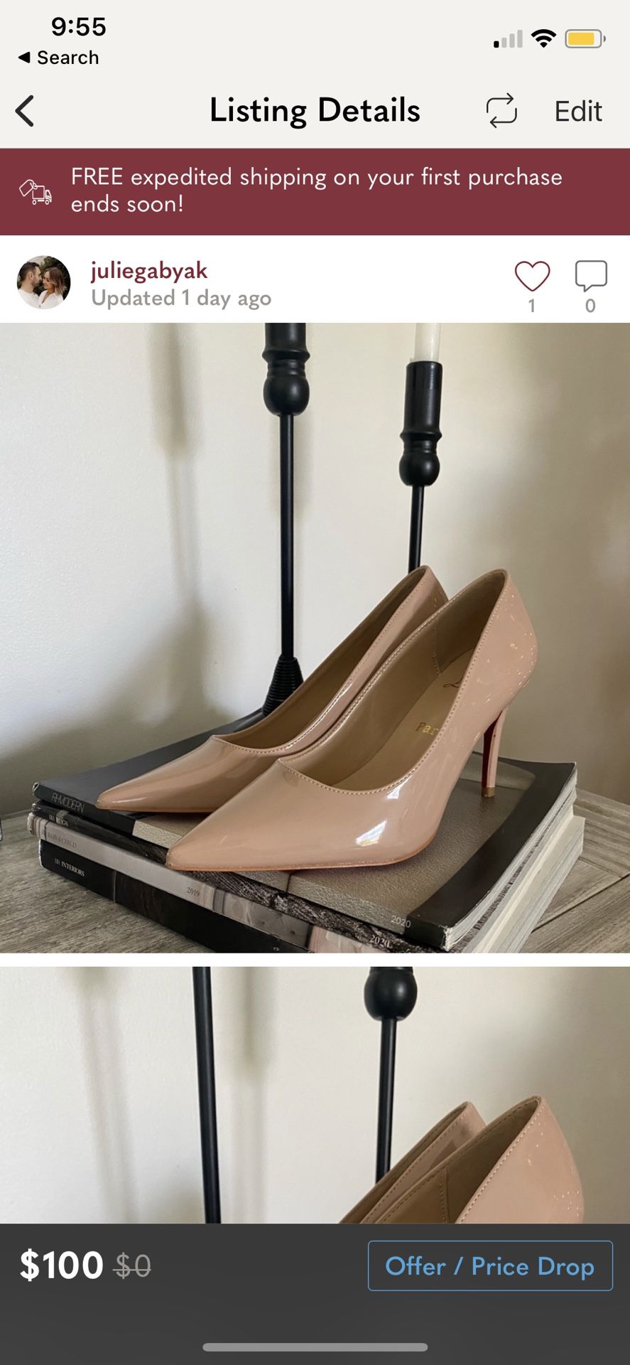 Red Bottoms Nude Heels