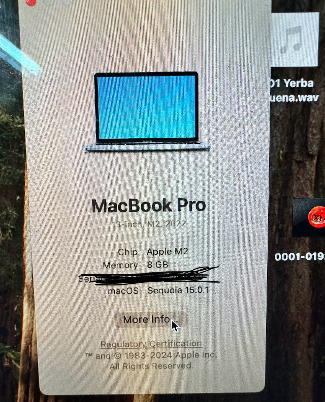 MacBook Pro M2 2022 512gb 8GB RAM