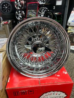 New 13x7 100 Spoke all Chrome Player Wire Wheels $$1400