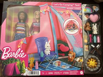 Barbie Let’s Go Camping Tent Toy Doll Set 