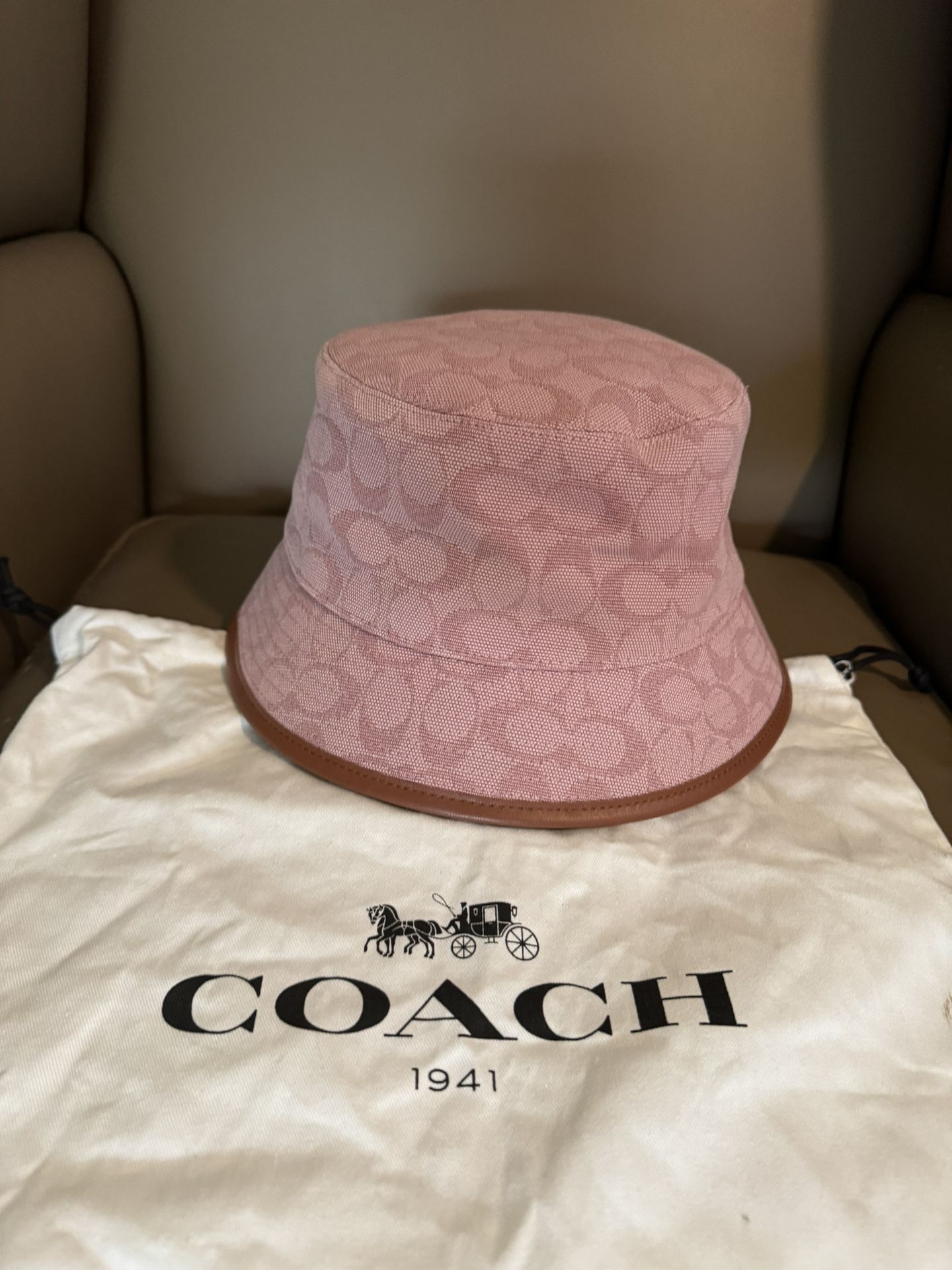 Coach Pink Bucket Hat