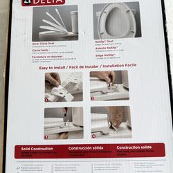 Elongated slow-close toilet seat