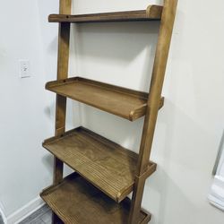 Leaning Shelving Unit, Wood, Perfect Condition!