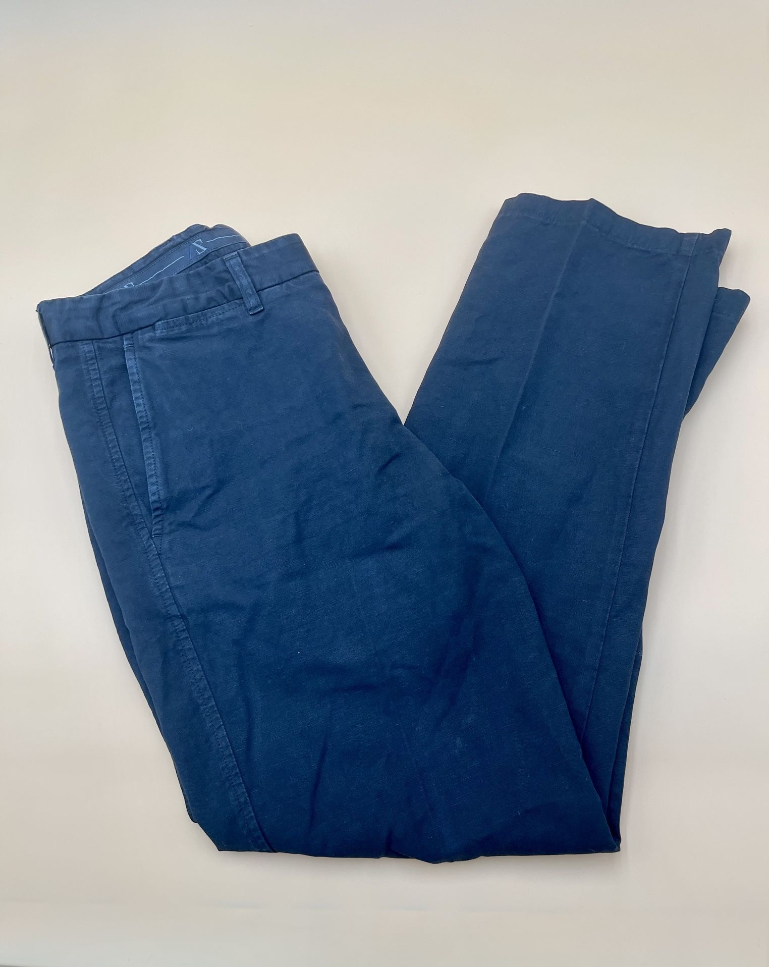 Zegna Sport Black Flat Front Cotton Pants Mens Size 50 X 34