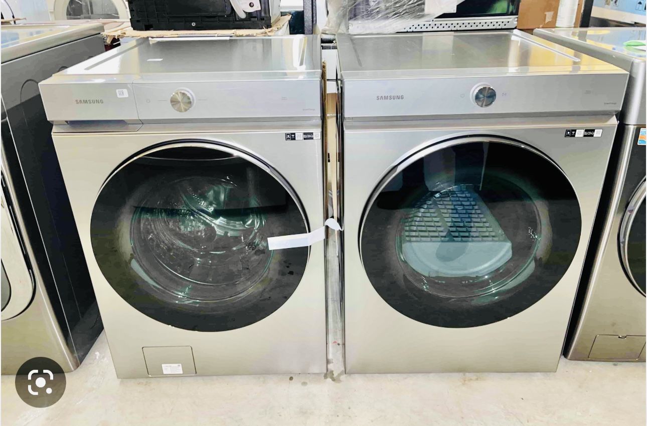 NEW SAMSUNG BESPOKE 5.3 Cu.ft. XL WASHER AND DRYER $500 3 Times