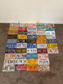 Vintage License Plate Collection