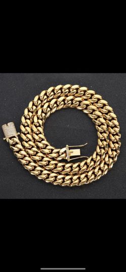 Miami Cuban Link Chain Necklace in 24 inches $110