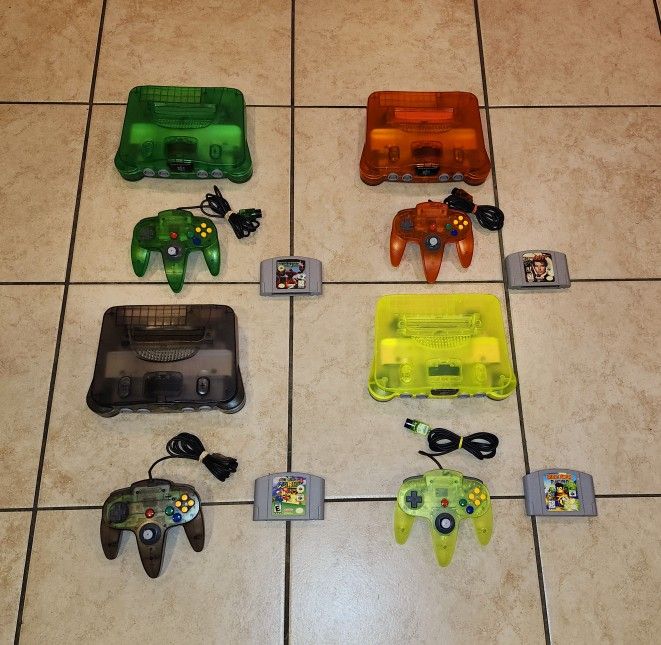 EXTREME GREEN N64 with Hdmi and Diddy Kong Racing Set (READ THE DESCRIPTIONS)