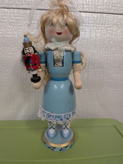 Vintage Nutcracker Girl 14" Wooden