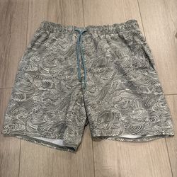 Huckberry Wellen Performance Lined Swim Trunks - 7"