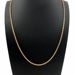 18K Gold Rope Chain | 18” | 2mm | Evergold Miami