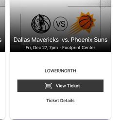 Suns VS Mavericks