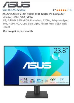 ASUS 24" 1080P 120Hz IPS Monitor