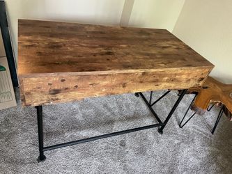 Wood computer writing desk 3-drawers