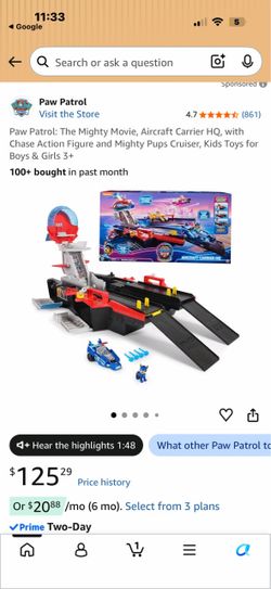 Paw Patrol The Mighty Movie Aircraft Carrier HQ - and more