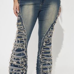 Fashion Nova | Feeling Brand New Tinted Flare Jeans - Medium Wash