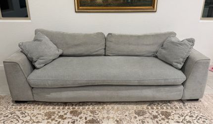 Two grey couches